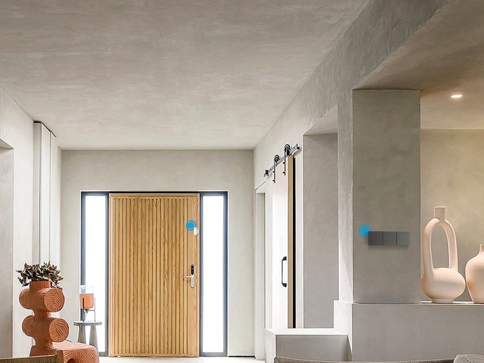 Sonoff M5 Switch en un pasillo — fotografía de producto